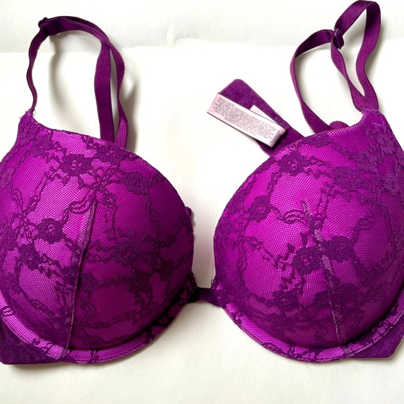 Victoria’s Secret Sexy Tee Lacie Push-Up Bra - Purple 34D - Picture 2 of 4